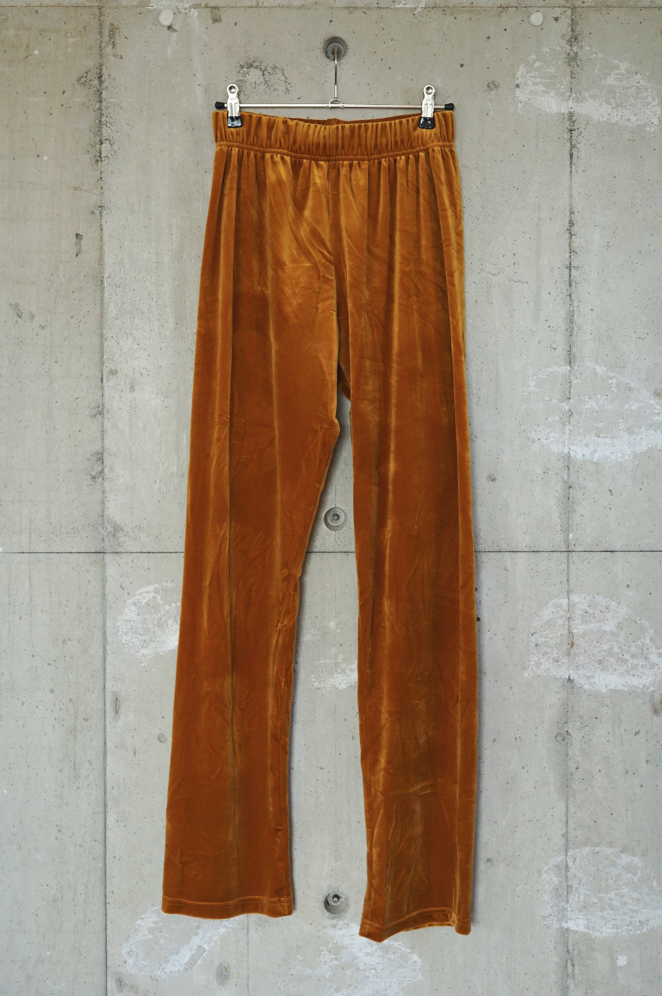 Stretch Velour Pants/Golden Mustard